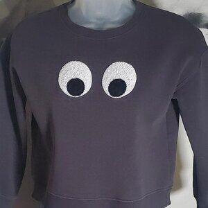 Mintie by Mint Velvet Sweatshirt with Eyes Sz 7-8 years Girls
